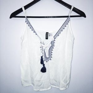 h&m embroidered tank
